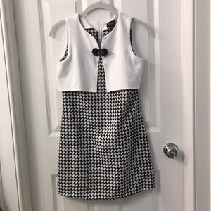 A black and white dress